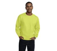 Fruit of the Loom Men's Eversoft Fleece Crewneck Sweatshirts, Moisture Wicking & Breathable, Sizes S-4x Shirt, Safety Green, M