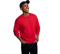 Fruit of the Loom Men's Eversoft Fleece Crewneck Sweatshirts, Moisture Wicking & Breathable, Sizes S-4x Shirt, Red, XL