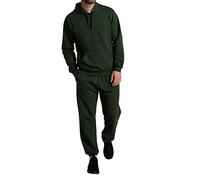 Fruit of the Loom Men's Eversoft Fleece Elastic Bottom Sweatpants with Pockets, Relaxed Fit, Moisture Wicking, Breathable, Duffle Bag Green, XL