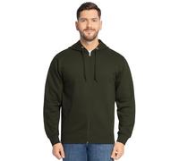 Fruit of the Loom Men's Eversoft Fleece Hoodies, Pullover, Moisture Wicking & Breathable, Sizes S-4x Hooded Sweatshirt, Duffle Bag Green Full Zip, XXL