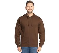 Fruit of the Loom Men's Eversoft Fleece Hoodies, Pullover, Moisture Wicking & Breathable, Sizes S-4x Hooded Sweatshirt, Warm Mocha Full Zip, Large
