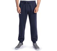 Fruit of the Loom Men's Eversoft Fleece Joggers with Pockets, Relaxed Fit, Moisture Wicking, Breathable, Tapered Sweatpants, Cotton Blend-Navy, Medium