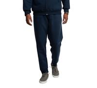 Fruit of the Loom Men's Eversoft Fleece Joggers with Pockets, Relaxed Fit, Moisture Wicking, Breathable, Tapered Sweatpants, Cotton Blend-Navy, XXL