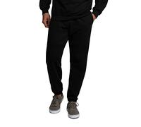 Fruit of the Loom Men's Eversoft Fleece Joggers with Pockets, Relaxed Fit, Moisture Wicking, Breathable, Tapered Sweatpants, Black, XXL