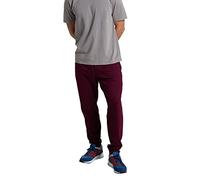 Fruit of the Loom Men's Eversoft Fleece Joggers with Pockets, Relaxed Fit, Moisture Wicking, Breathable, Tapered Sweatpants, Maroon, Medium