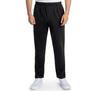 Fruit of the Loom Men's Eversoft Fleece Open Bottom Sweatpants with Pockets, Relaxed Fit, Moisture Wicking, Breathable, Black, XXL