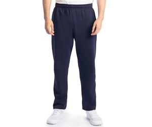Fruit of the Loom Men's Eversoft Fleece Open Bottom Sweatpants with Pockets, Relaxed Fit, Moisture Wicking, Breathable, Navy, XXL