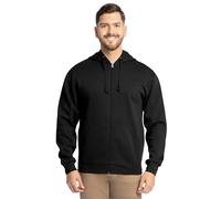 Fruit of the Loom Unisex's Eversoft Fleece Hoodies, Pullover, Moisture Wicking & Breathable, Sizes S-4x Shirt, Black Full Zip, XXXL