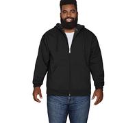 Fruit of the Loom Unisex's Eversoft Fleece Hoodies, Pullover, Moisture Wicking & Breathable, Sizes S-4x Shirt, Black Full Zip, XXXL