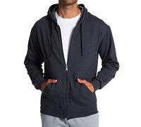 Fruit of the Loom Men's Eversoft Fleece Sweatshirts & Hoodies, Full Zip - Black Heather, XXL