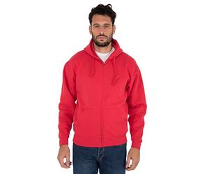 Fruit of the Loom Men's Felpa Premium Con Cappuccio E Zip Hooded Long Sleeve Hoodie - red - Large