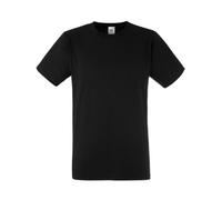 Fruit of the Loom Men's Fitted Valueweight T-Shirt, Black, X-Large