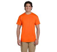 Fruit of the Loom Mens HD Cotton Short Sleeve Crew T-Shirt, 2XL, Safety Orange