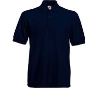 Fruit of the Loom Mens Heavy Poly/Cotton Pique Polo Shirt Deep Navy XXL