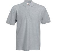 Fruit of the Loom Mens Heavy Poly/Cotton Pique Polo Shirt Heather Grey XL