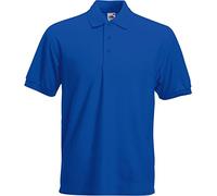 Fruit of the Loom Mens Heavy Poly/Cotton Pique Polo Shirt Royal L
