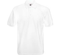 Fruit of The Loom Mens Heavy Poly/Cotton Pique Polo Shirt White L