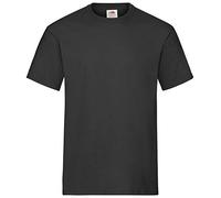Fruit of the Loom Men's Heavy T Shirt, Black, XXL UK