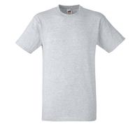 Fruit of the Loom Men's Heavy Weight Belcoro Cotton Short Sleeve T-Shirt in Grey | Size: XL Fruit Of The Loom Grey XL