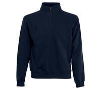 Fruit of the Loom - Men's High Neck Zip Sweatshirt (L) (Dark Blue)