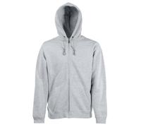 Fruit of The Loom Mens Hooded Sweatshirt (2XL) (Heather Grey)