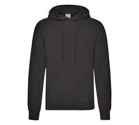 Fruit of the Loom Mens Hooded Sweatshirt / Hoodie (Black) - Size 5XL