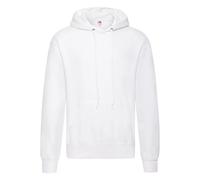 Fruit of the Loom Mens Hooded Sweatshirt / Hoodie - White - Size 2XL