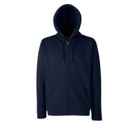 Fruit of the Loom Mens Hooded Sweatshirt - Navy Cotton - Size Medium