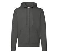 Fruit Of The Loom Mens Hooded Zip Sweatshirt Front Pouch Poc BC1369