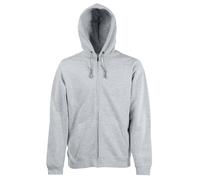 Fruit Of The Loom Mens Hooded Zip Sweatshirt Front Pouch Poc BC1369