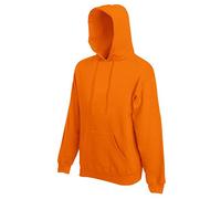 Fruit of the Loom Men's Hoodie Sweatshirt Orange L