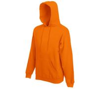 Fruit of the Loom Men's Hoodie Sweatshirt Plain Classic Hooded Orange M