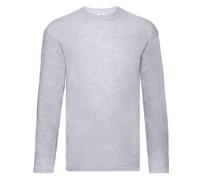 Fruit of the Loom Men's Iconic 150 Classic Long-Sleeved T-Shirt in Grey | Size: 5XL Fruit Of The Loom Grey 5XL
