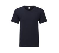 Fruit of the Loom Mens Iconic 150 V Neck T-Shirt (Dark Navy) Cotton - Size X-Large