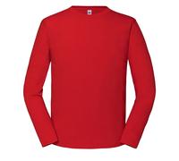 Fruit of the Loom Mens Iconic 195 Premium Ringspun Cotton Long-Sleeved RW8968
