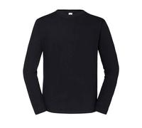 (4XL, Black) Fruit of the Loom Mens Iconic Long-Sleeved T-Shirt