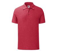 Fruit of the Loom Mens Iconic Polo Shirt (XXL) (Heather Red)