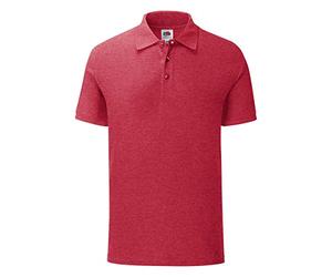 Fruit of the Loom Mens Iconic Polo Shirt (XXL) (Heather Red)