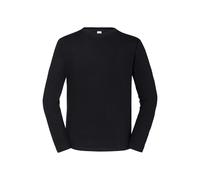Fruit of the Loom Mens Iconic Premium Long-Sleeved T-Shirt (Black) - Size 4XL