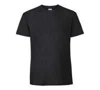 Fruit of the Loom Men's Iconic Premium Ringspun Cotton T-Shirt in Black | Size: 5XL Fruit Of The Loom Black 5XL