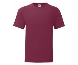 Fruit of the Loom Mens Iconic T-Shirt - Burgundy - Size 3XL