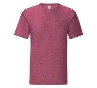 (L, Heather Burgundy) Fruit Of The Loom Mens Iconic T-Shirt