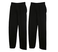 Fruit of the Loom - Men's Jogging Bottoms, 2 x Black Open + 1 Notebook Hl Purchase, XL