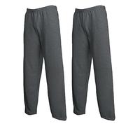 Fruit of the Loom - Men's Jogging Bottoms, 2 x Dark Heather Open + 1 Notebook Hl Purchase, XL