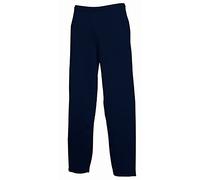 Open Hem Jog Pants Jogging Bottoms Fruit Of The Loom Mid Navy M