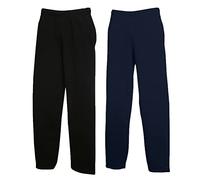 Fruit of the Loom Men's Jogging Bottoms Set of 2 Classic Open Leg Jog Pants M L XL XXL 3XL Various Colour Sets & HLKaufblock