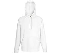Fruit of the Loom Men's Lightweight Hooded Sweat Hoodie, White, Large (Size: L)