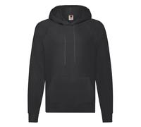 Fruit of the Loom Men's Lightweight Hooded Sweatshirt in Black | Size: Medium Fruit Of The Loom Black M