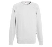 Fruit of the Loom Men's Lightweight Raglan Sweatshirt - 240 GSM - White L