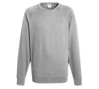 Fruit of the Loom Mens Lightweight Raglan Sweatshirt (240 GSM) (Heather Grey) - Size Small